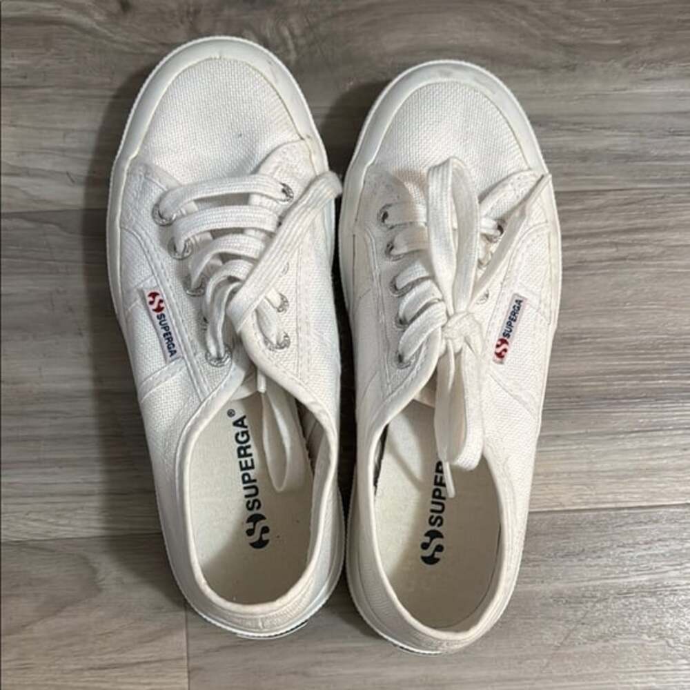 Superga White Canvas Sneakers